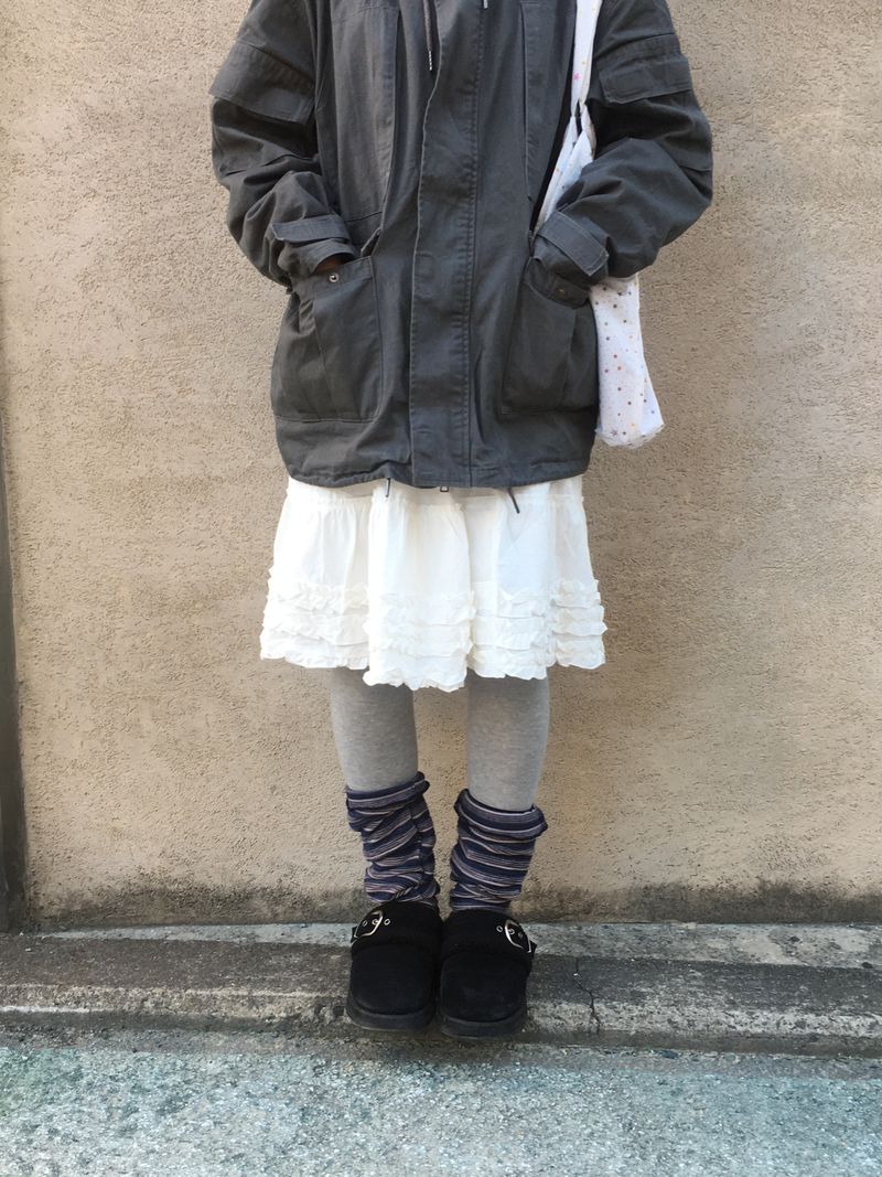 Flare some cotton frill skirt