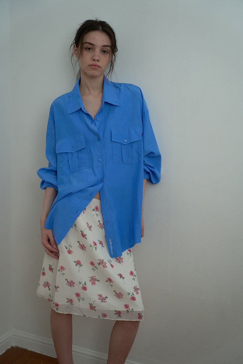 Pocket over shirt_blue