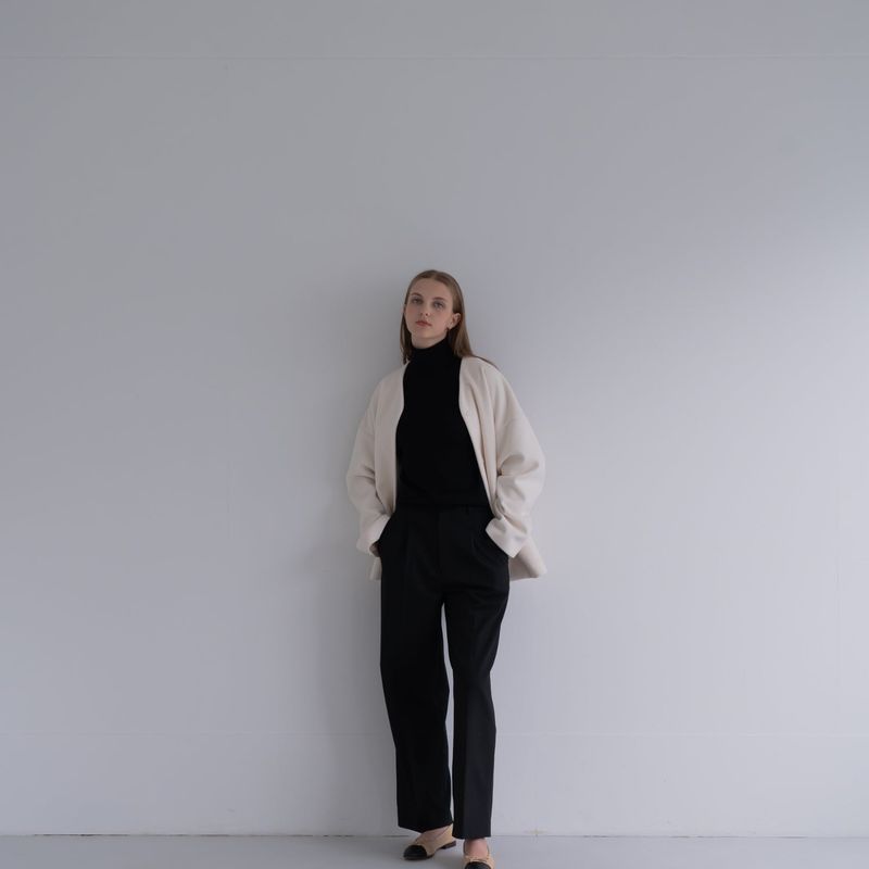 nocollar short coat