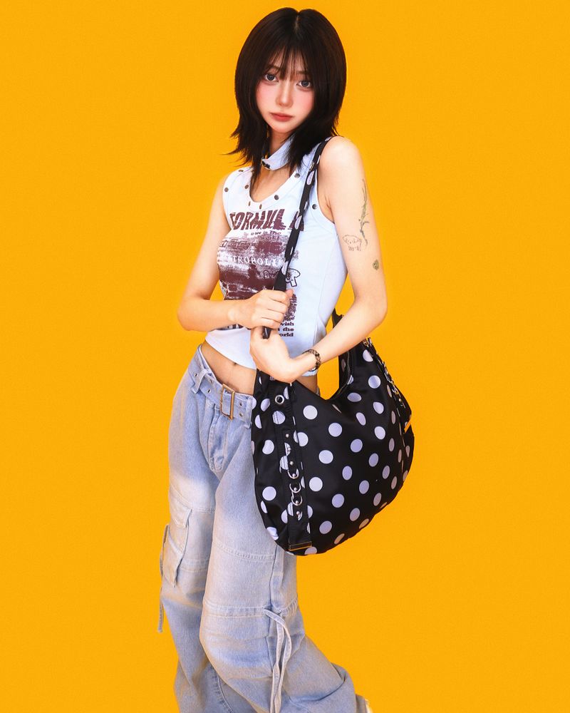 dot big-belt shoulder bag