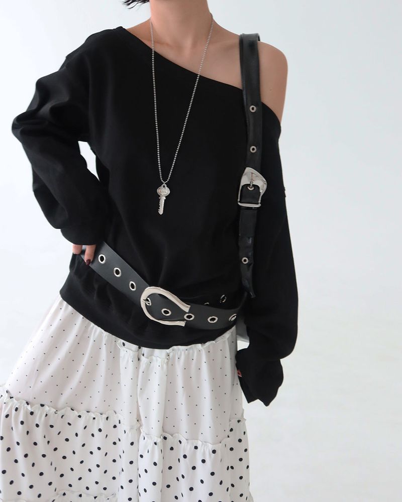 Dot Dot Dot Cancan Long Skirt