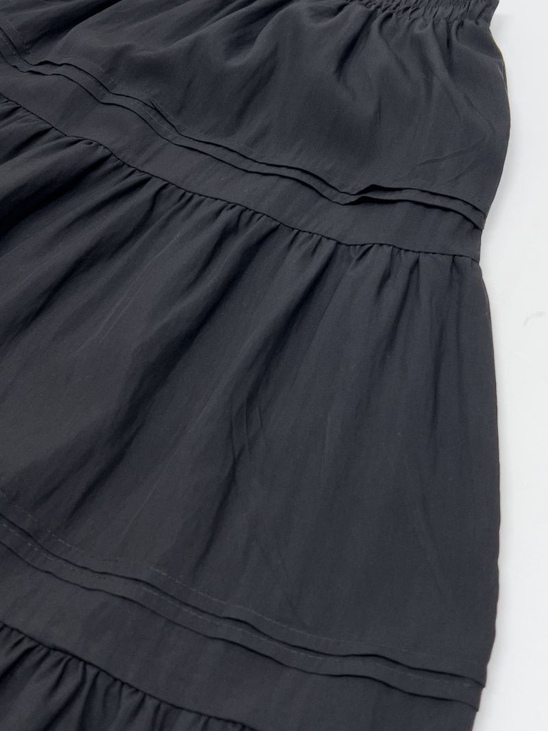Layered Tiered Flare Long Skirt