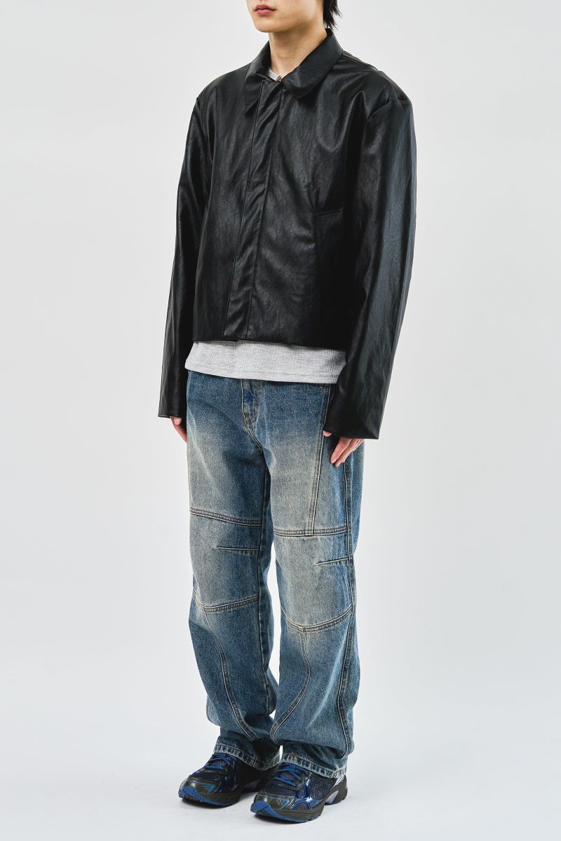 Tom Cropped Leather Jacket (2color)