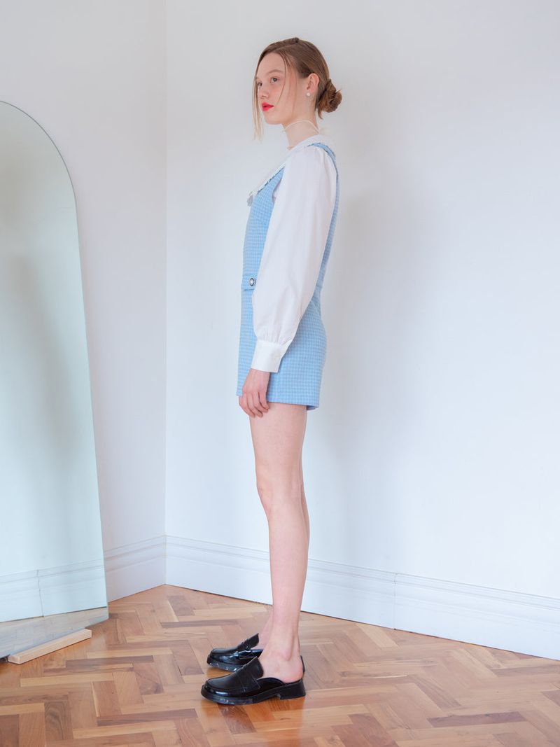 TWEED SHORTS JUMPSUIT_BLUE