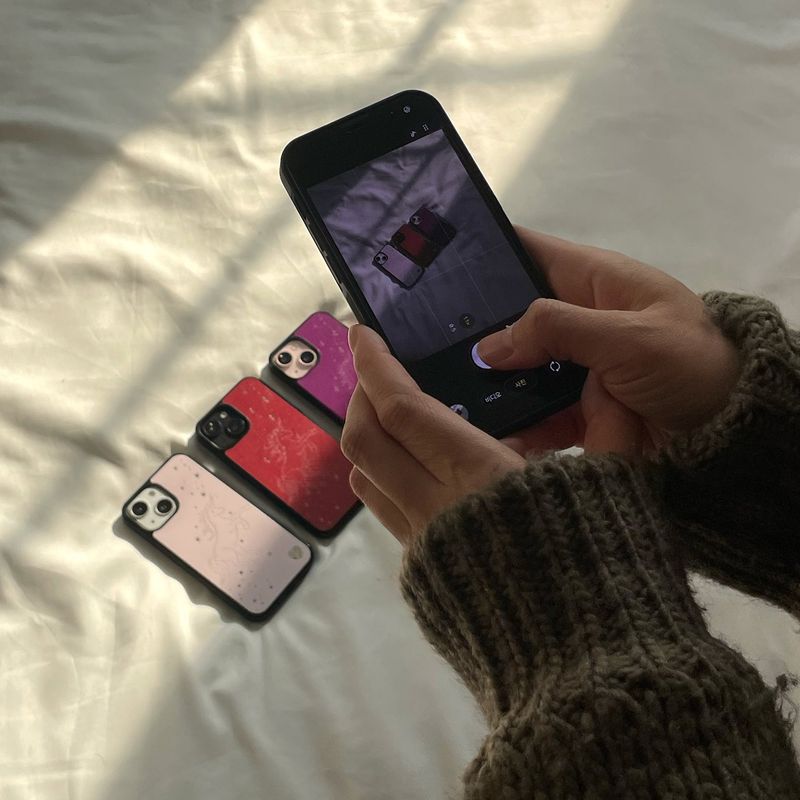 [MADE][Mirror Bumper Case] Starlit Unicorn ⋆ Red