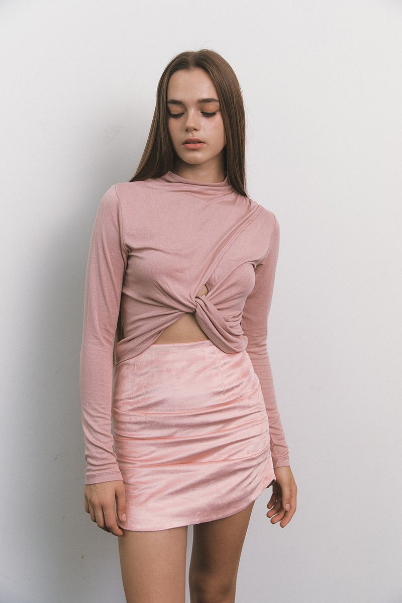 Shirring Top Pink