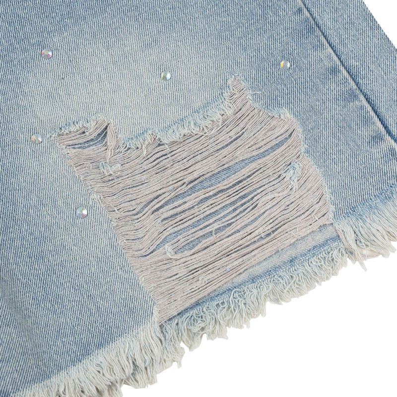 Denim Shorts Studs - Blue Wash