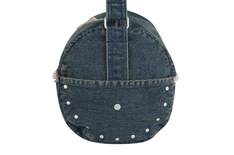 DENIM BARREL BAG