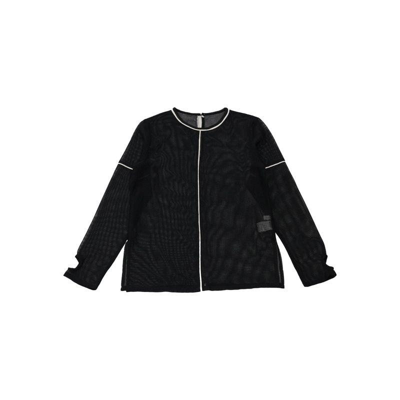 line mesh pullover