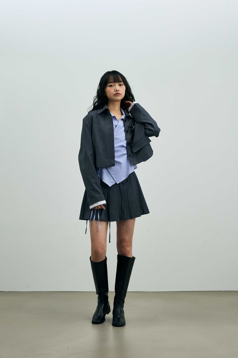 MILD CROP BLAZER / CHARCOAL