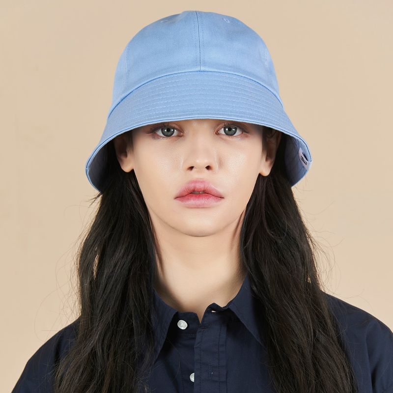Monogram Label Round Bucket Hat Sky blue