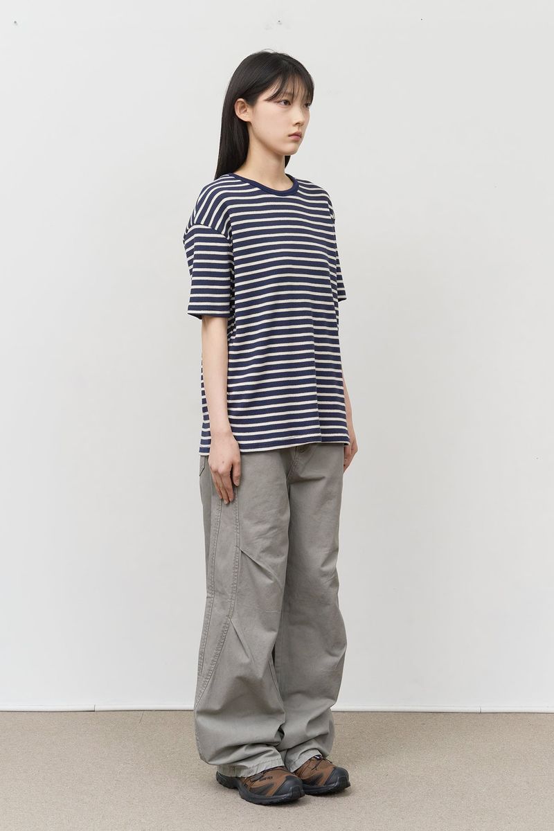 Lofi Striped Waffled Top
