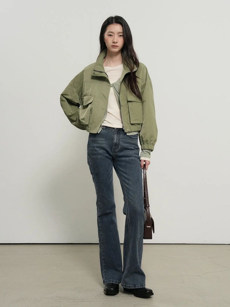 BOOTCUT WASHING DENIM PANTS
