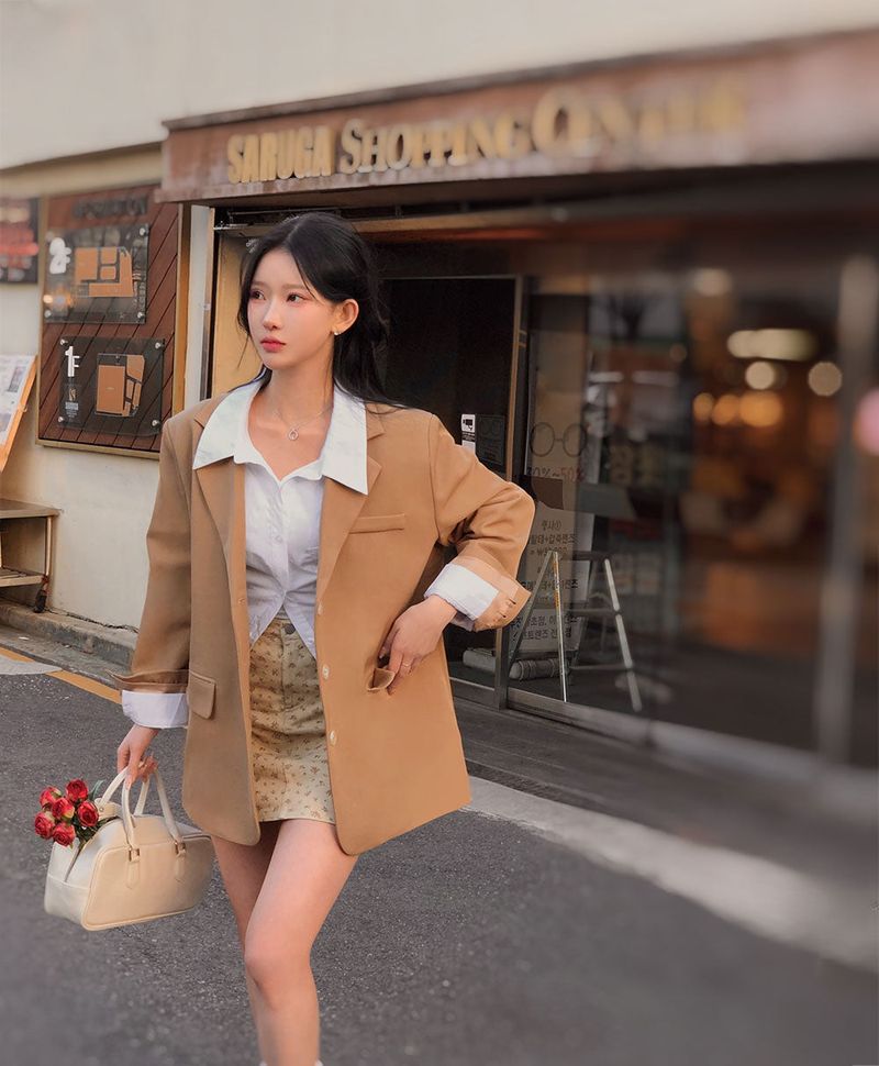 [BELLIDE MADE] Macchiato oversized fit blazer jacket
