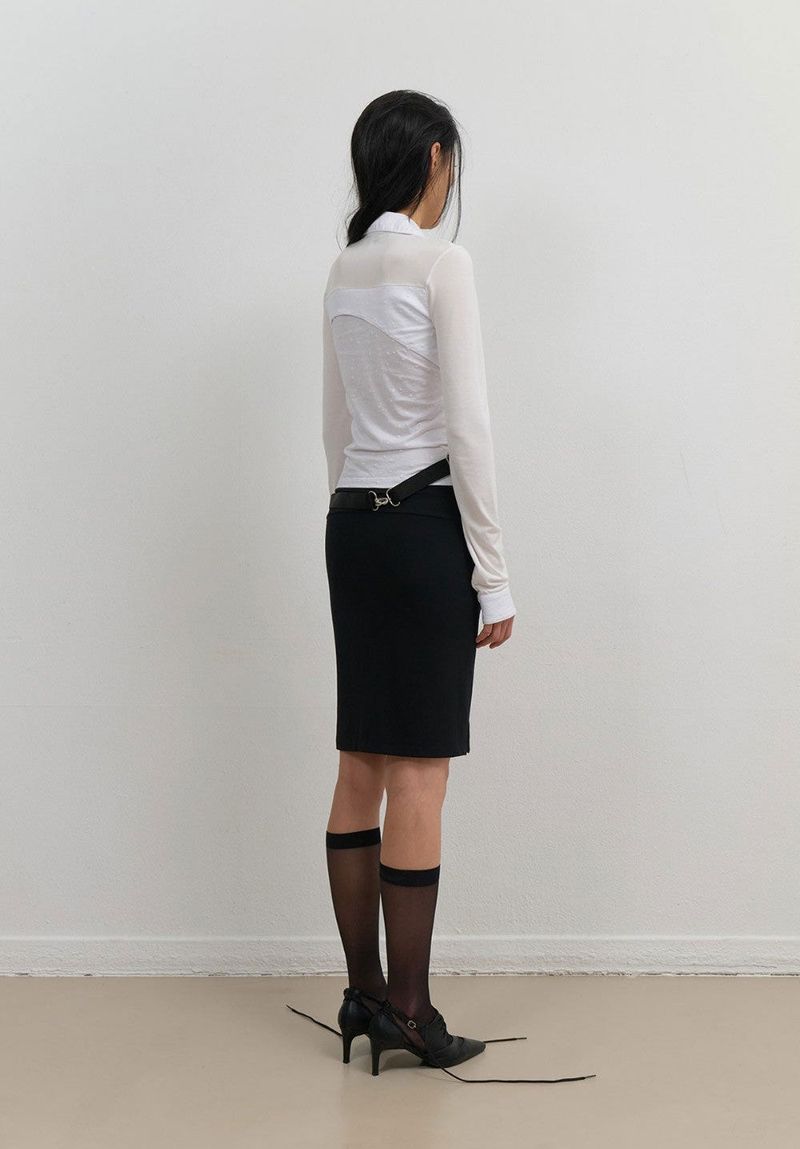 Starcut Jersey Collar Tee / Off White