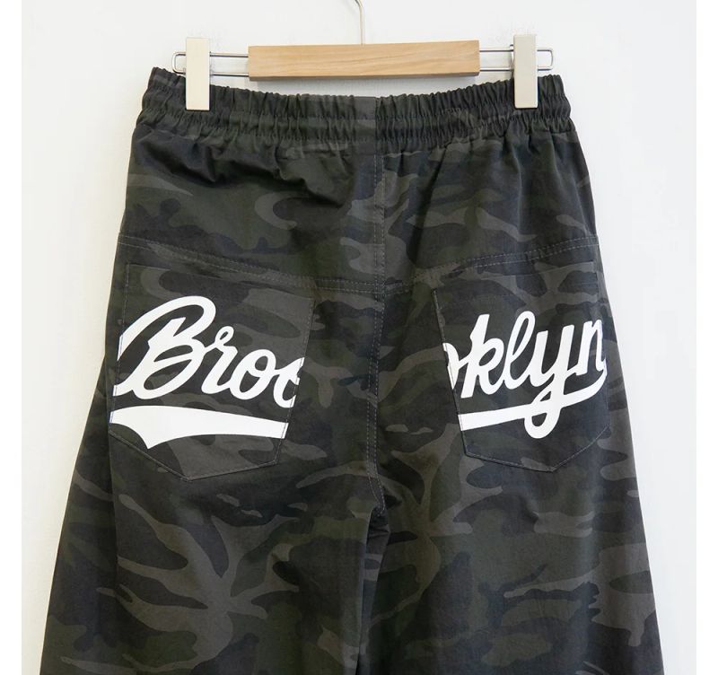 Bru Lettering Camo Pants