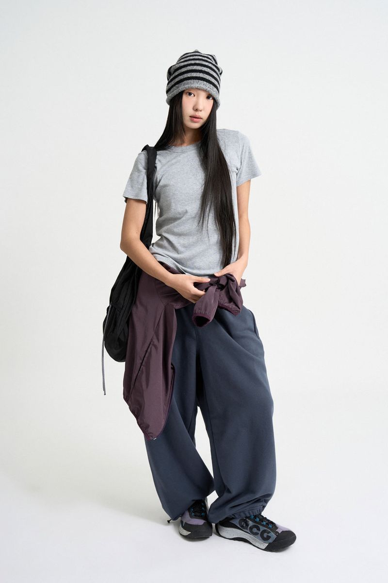 Lumi belted over jogger pants