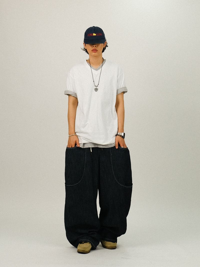 TP スラブVネックハーフTシャツ