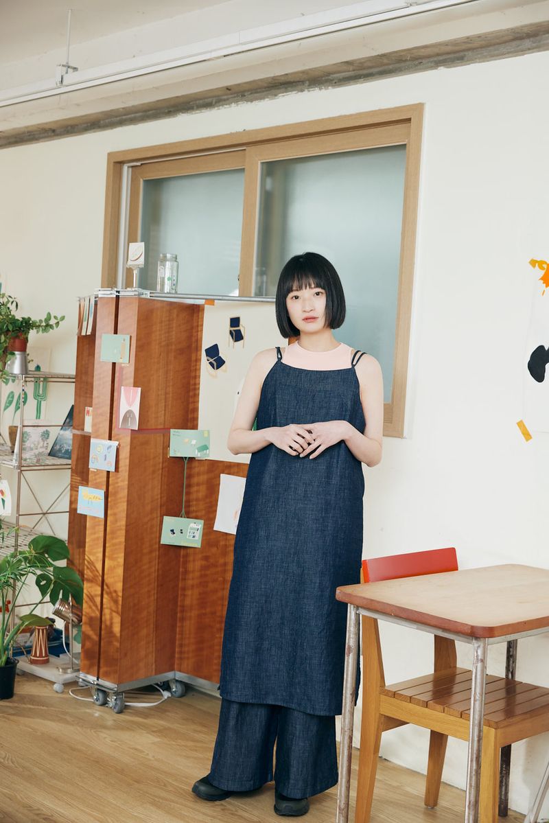 falt（フォルト）の「Denim slit dress（Dresses）」