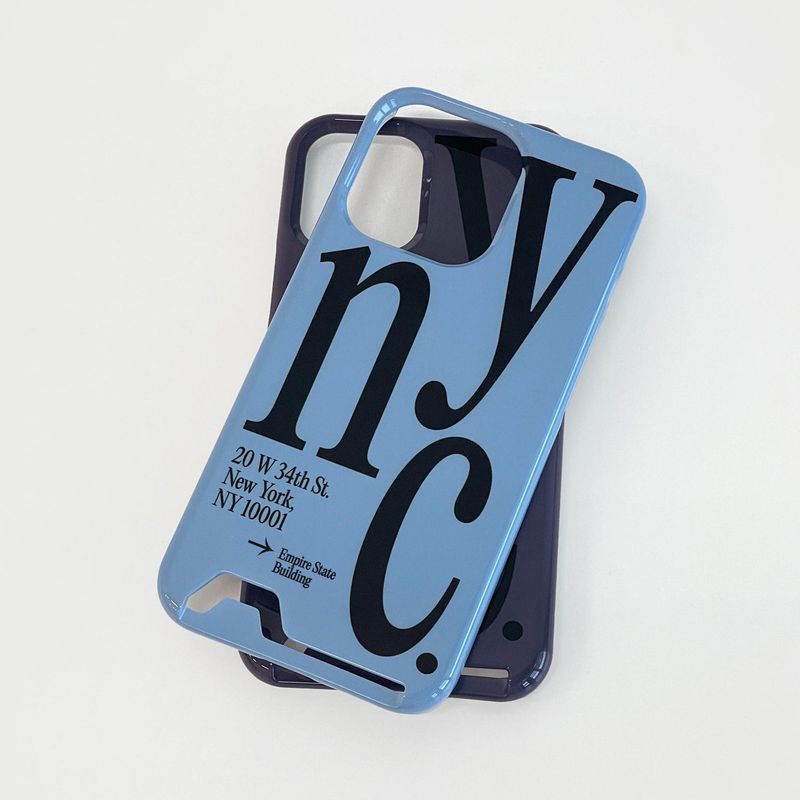 Organize a bit（オーガイナズ ア ビット）の「NYC phone case blue (card)（Smartphone Accessories）」