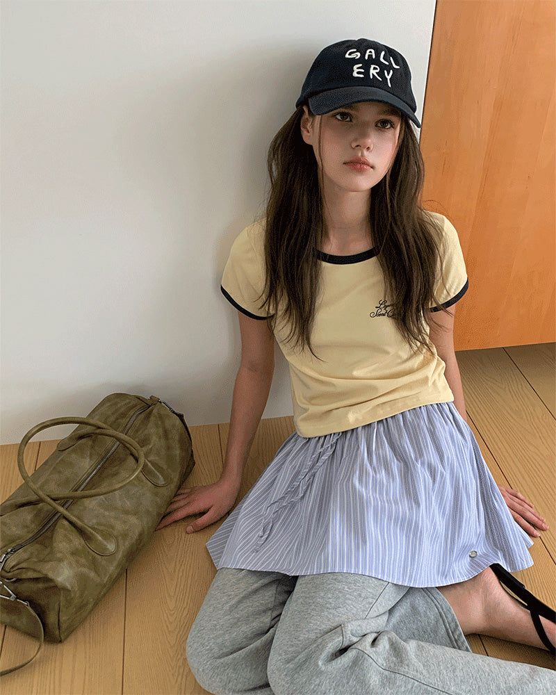 BEIDELLI（ベイデリー）の「[ORIGINAL] Contour short-sleeve ringer t-shirt（Tops）」