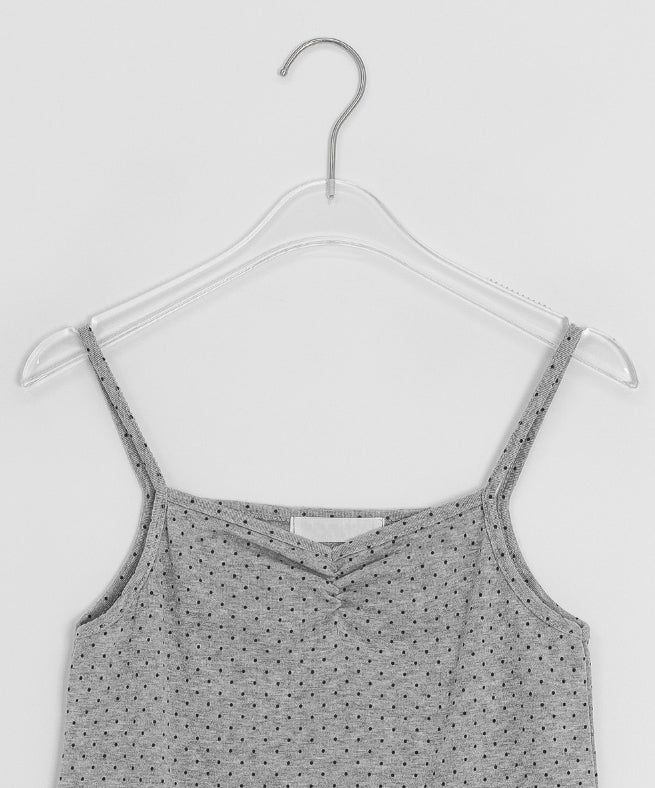 Nahisi Dot Shirring Sleeveless