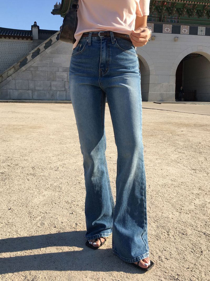 [High Quality🪡] Hazel Doubling Bootcut Denim