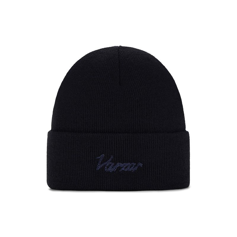 VARZAR Chain Logo Natural Beanie / Black
