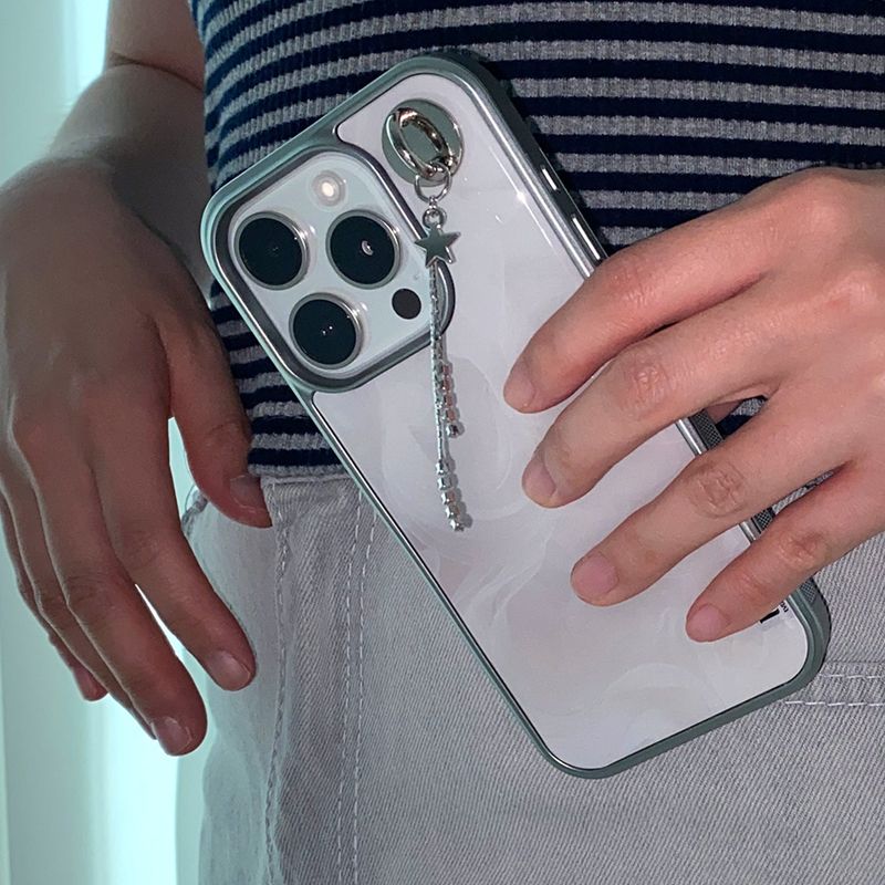[MADE] VINTAGE FRILL PHONE CASE (epoxy silver bumper)