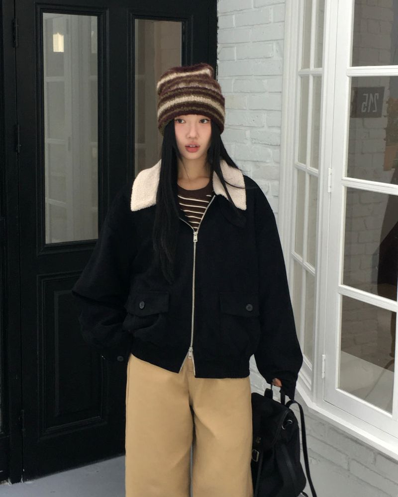 [ORIGINAL]Seren Wool Suede Two-Way Jumper