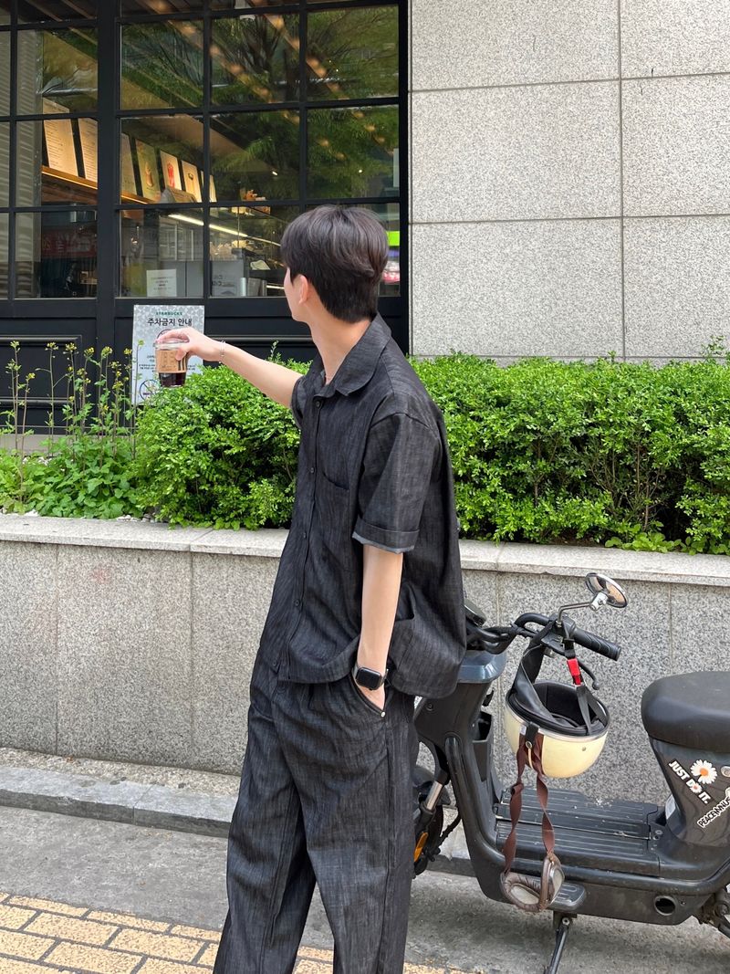 Mire two tuck linen denim
