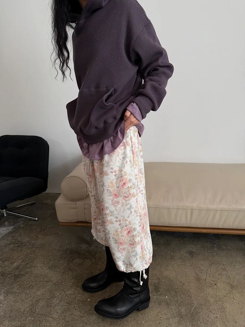another language（アナザーランゲージ）の「フローラル スウェット クロップ パンツ（パンツ）」