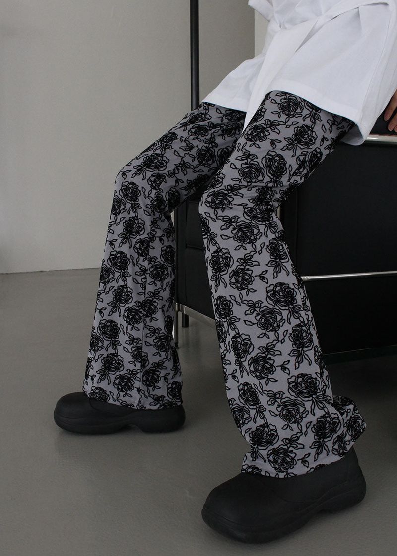 ROSE JACQUARD PANTS