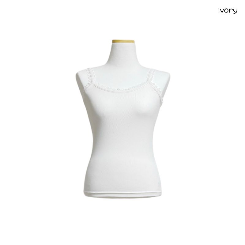 (3color) Delicate Lace Inner Sleeveless Top