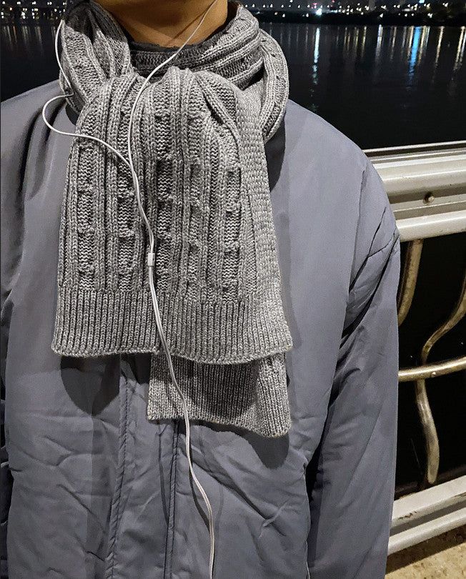 No.0509 twisted knit muffler (4color)