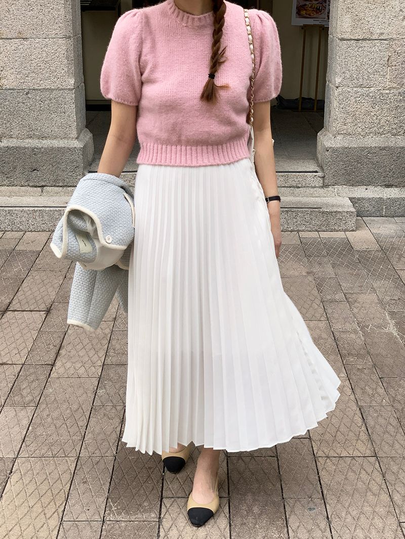 [MADE] LOVE MORE PINTUCK LONG SKIRT