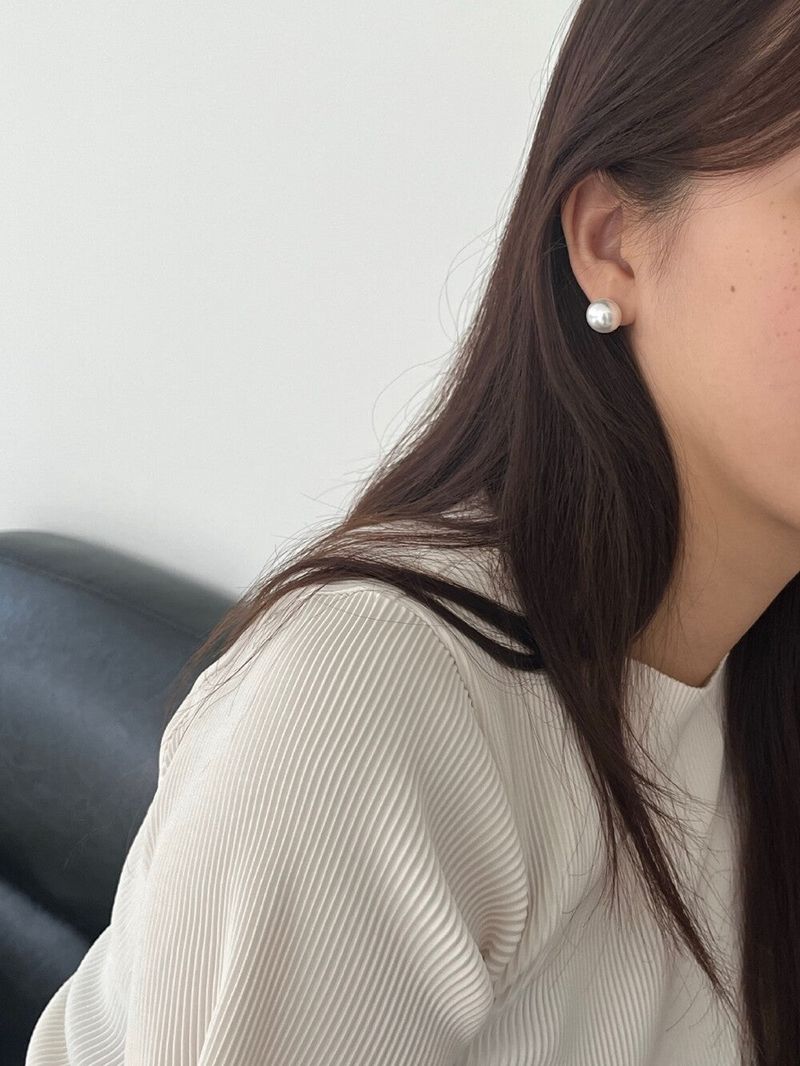 (silver925) 12mm Pearl earrings