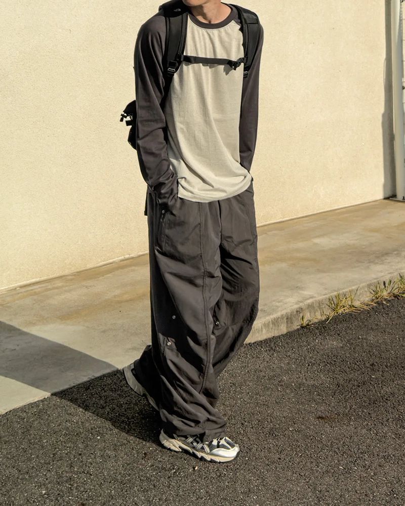 Dock rivet panel nylon pants