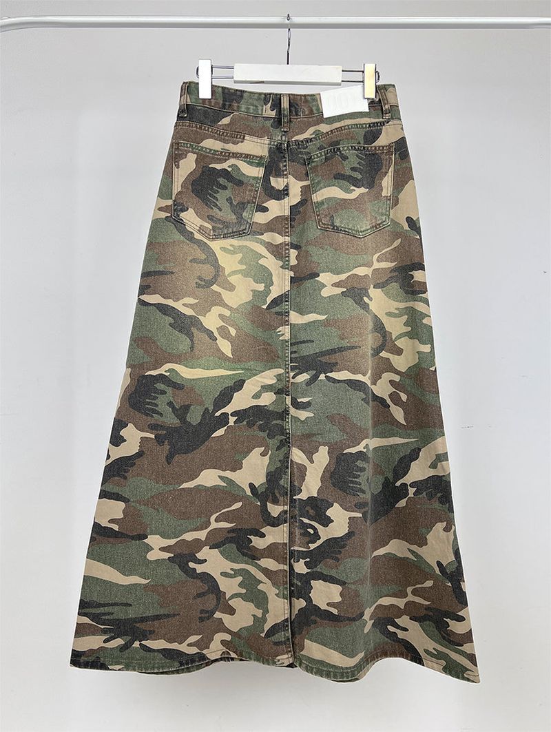 CAMOUFLAGE MAXI SKIRT