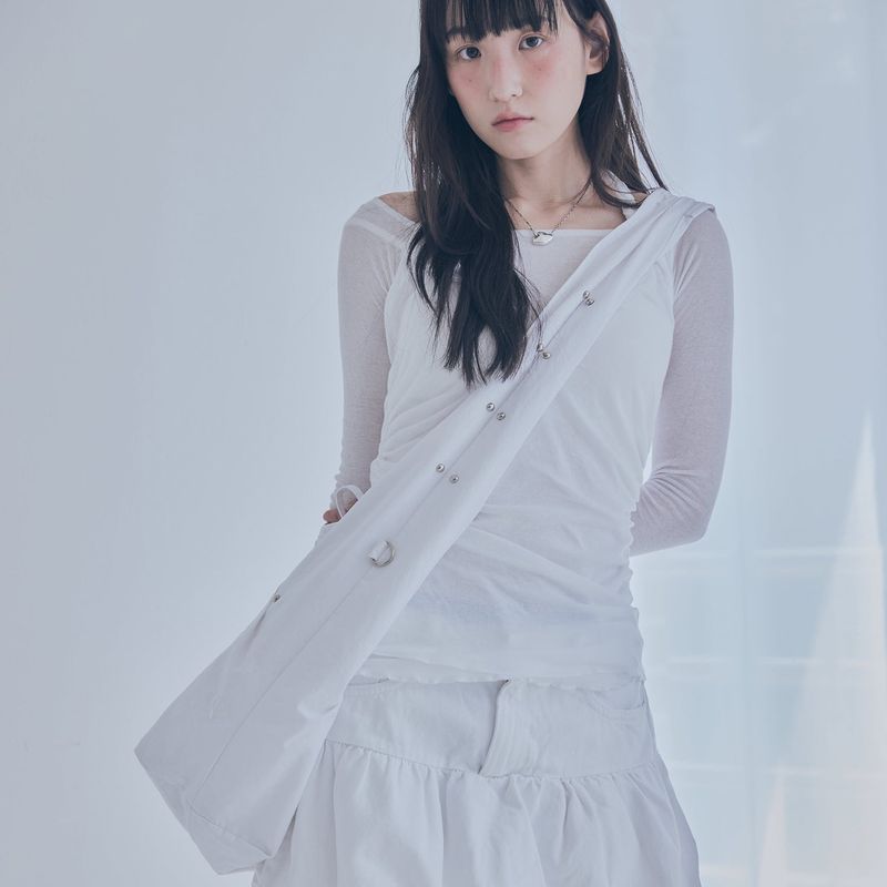 rivet cross bag (white)