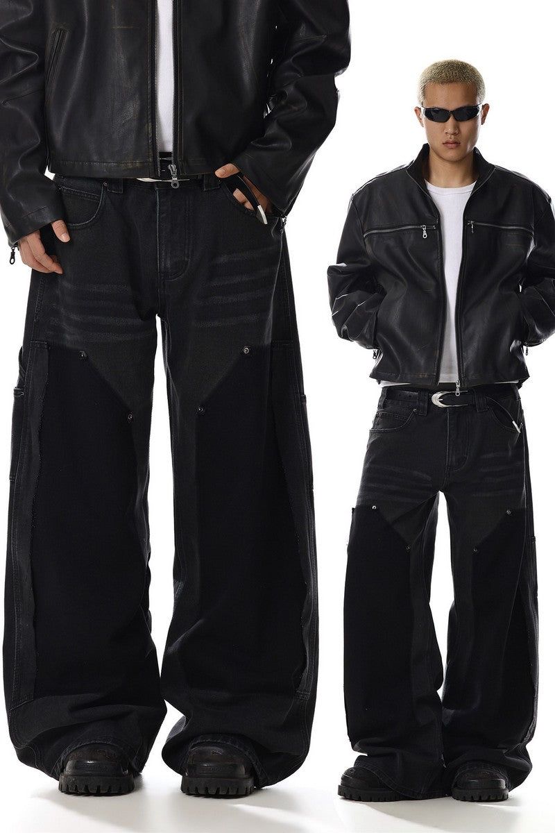 MBEXX（エムビーイーエックスエックス）の「Workwear Studded Patchwork Jeans（Pants）」