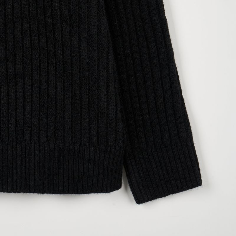 Stoic Henley-Neck Wool Knit (4 Colors)