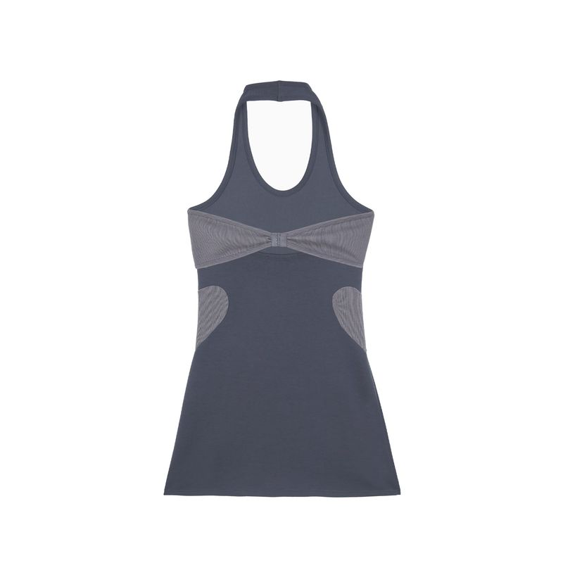 Layered heart halter dress 003