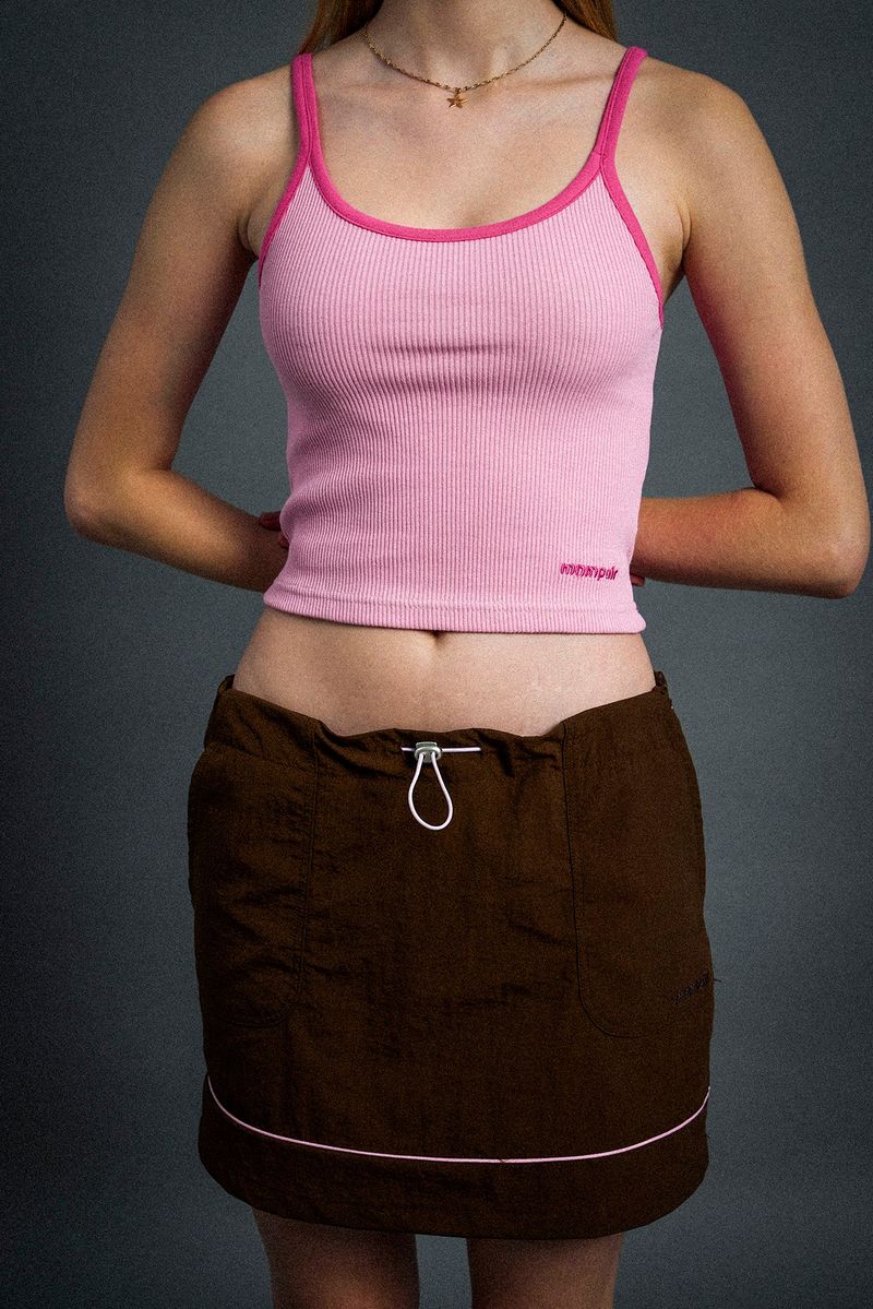 RIB SLEVELESS PINK