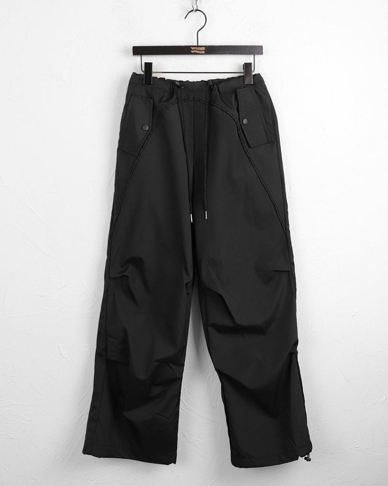 Ronber Pocket String Slit Wide Two-Way Pants