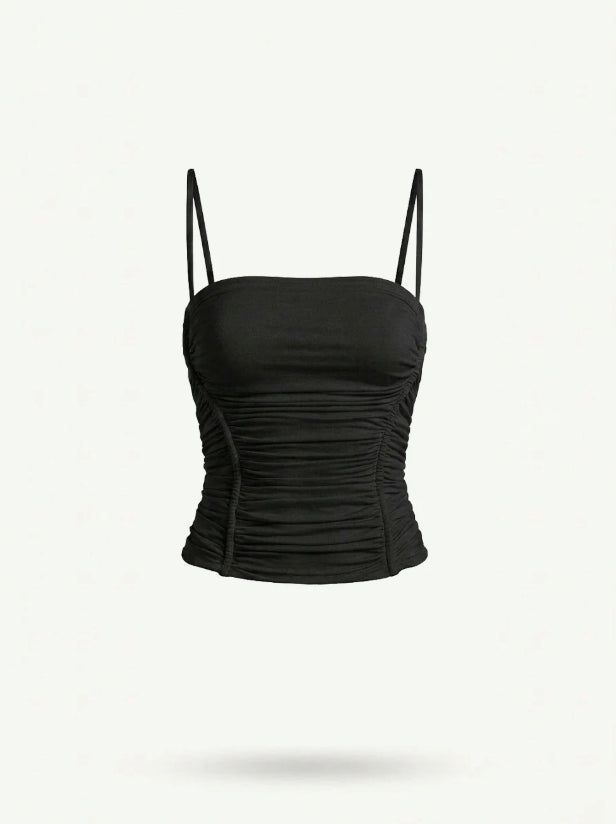Summary Shirring Sleeveless