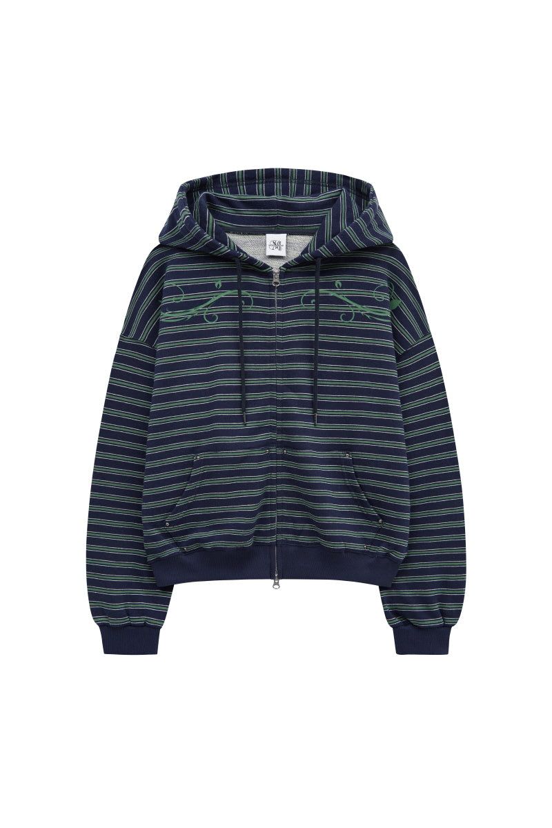 set st hood zip up (navy)
