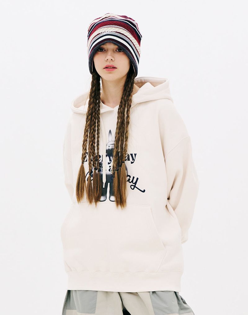 3D EVERY DAY RABBIT HOODIE