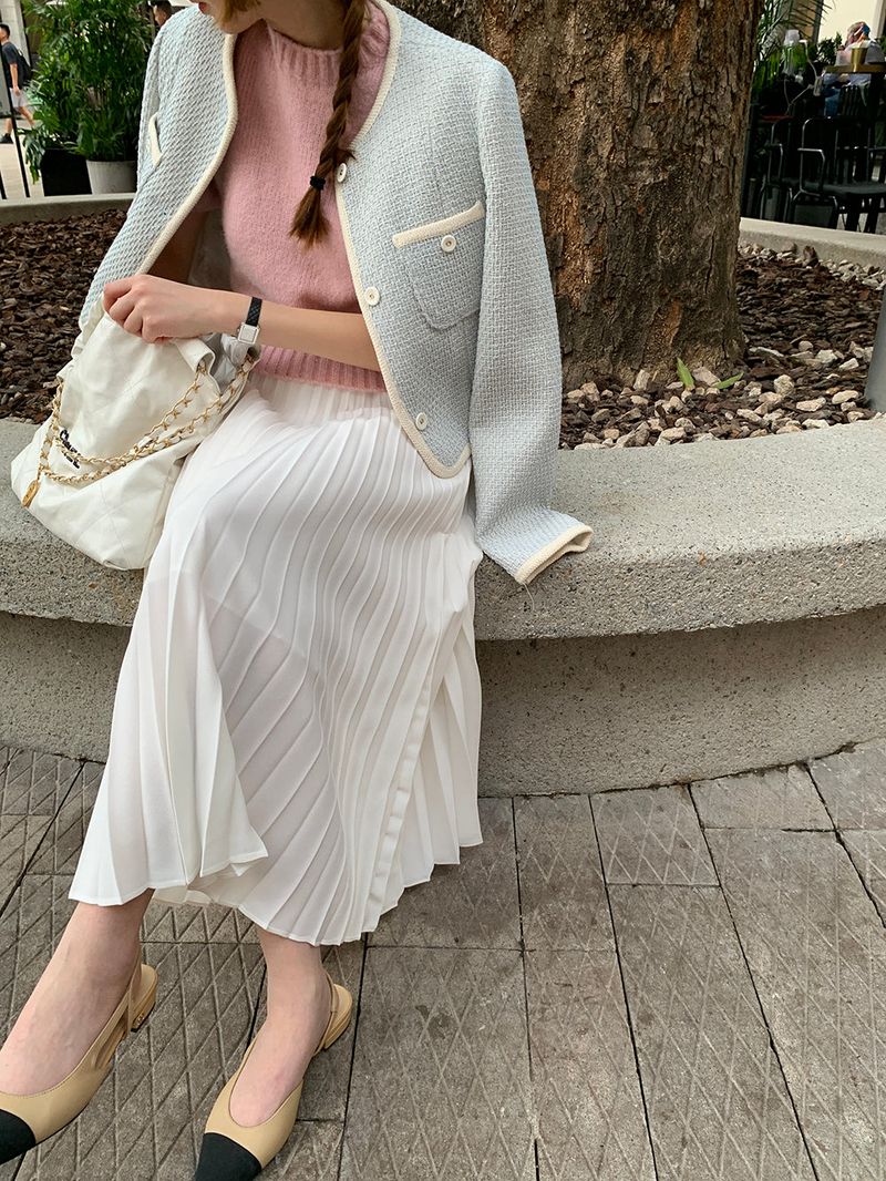 [MADE] LOVE MORE PINTUCK LONG SKIRT