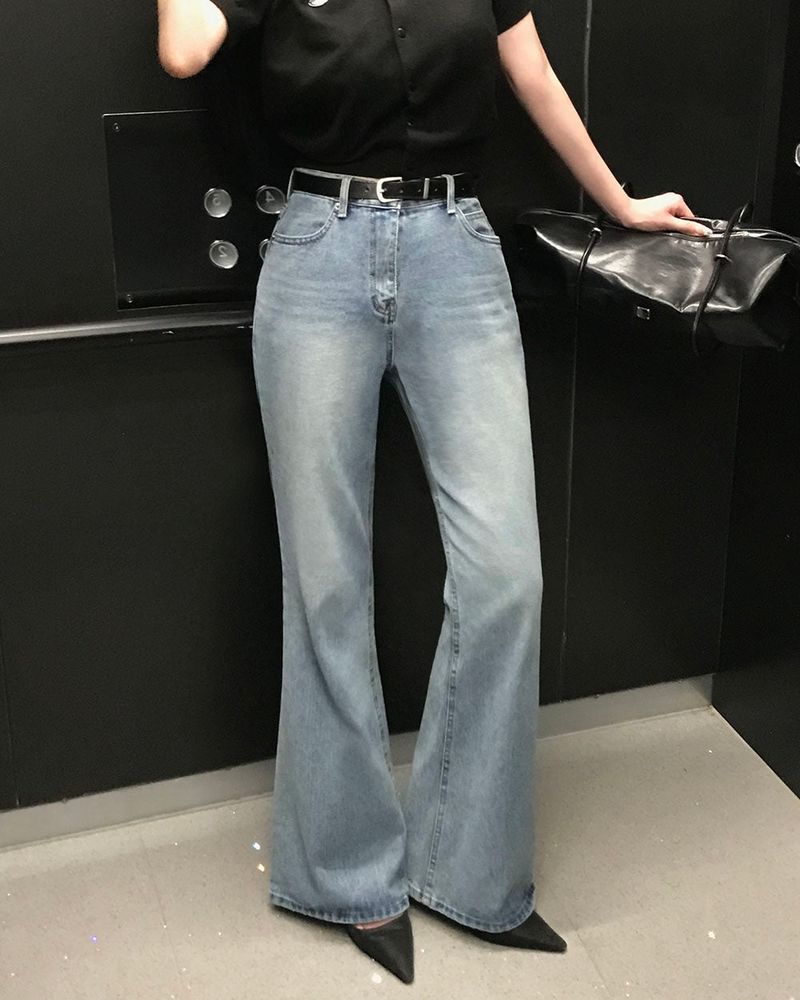 [MADE] Log, semi-flare silhouette denim pants